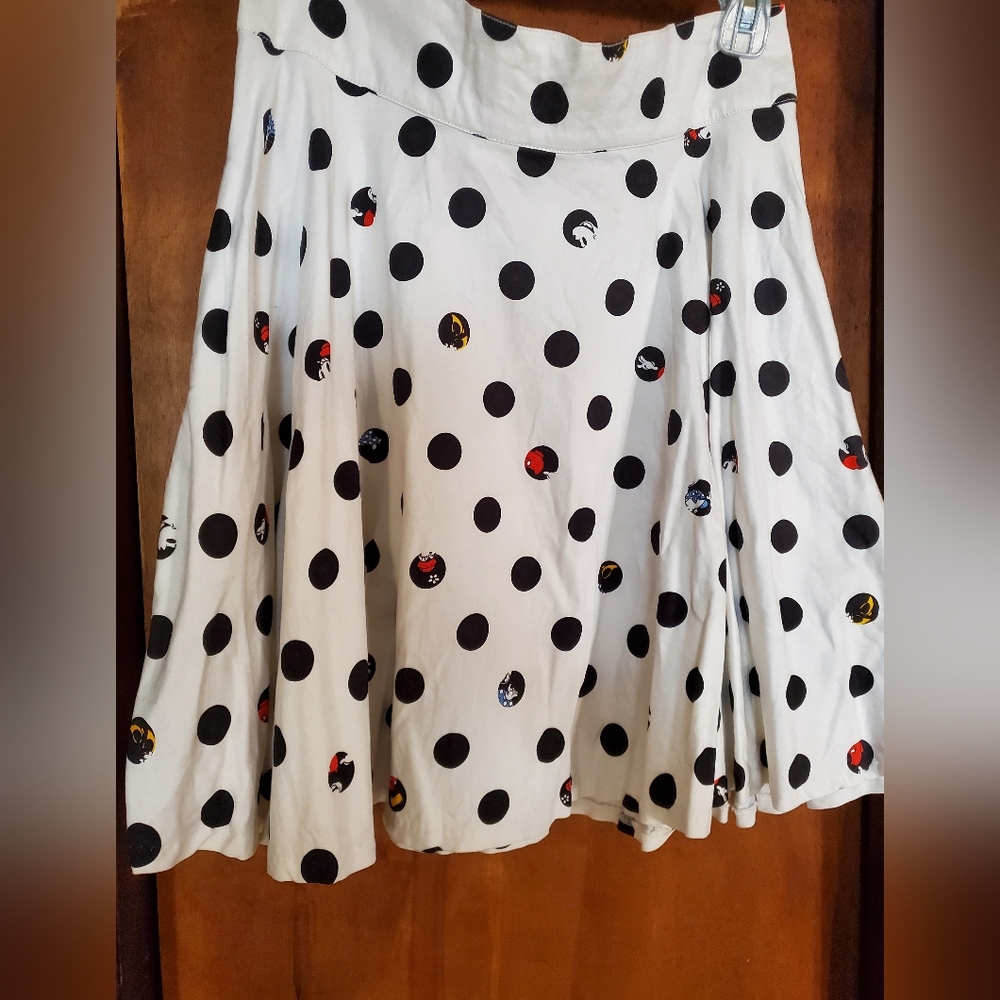 Stitch shoppe loungefly Minnie mouse polka dot skirt large